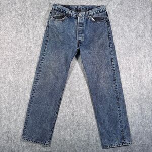 VTG Levis 501XX Jeans Mens 36x32 Measures 32x31 Blue Acid Wash Denim Y2K